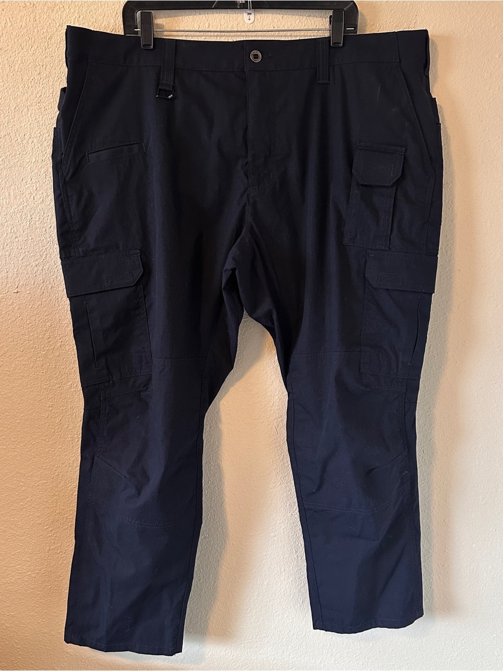 5.11 Tactical Mens 44x30 Dark Navy Cargo Pants Ripstop 9 Pocket Work Relaxed Fit